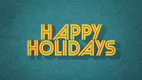 Retro-Happy-Holidays-text-on-blue-grunge-texture