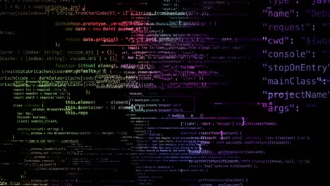 el código abstracto se mueve en el espacio virtual. en bucle