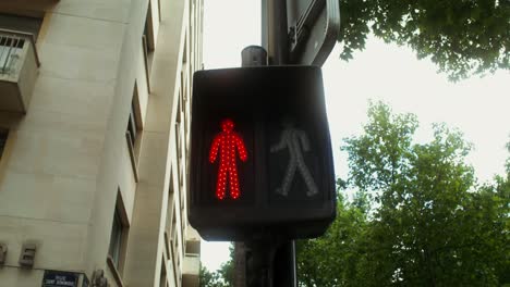 semáforo rojo para peatones