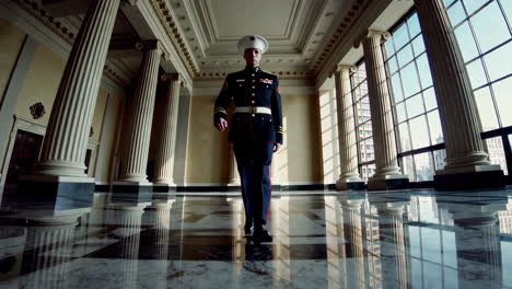 us marine corps officer in formal uniform