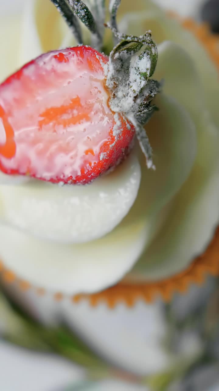 Strawberry Cupcake Closeup