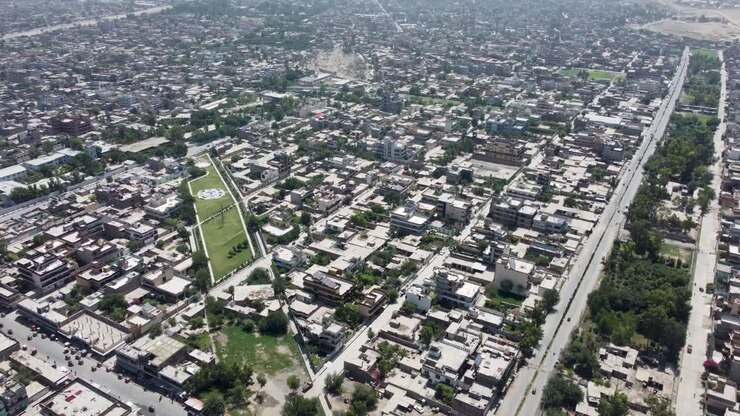 vista aérea del centro de nangarhar