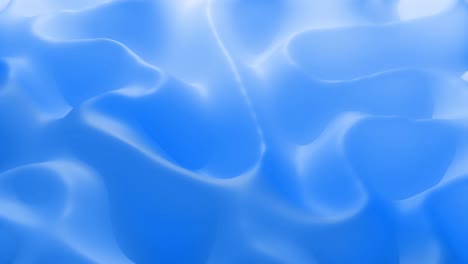 stylish abstract looped background, changing surface of soft translucent material. creative soft bright 3d bg with inner glow for festive events 4k. blue gradient.