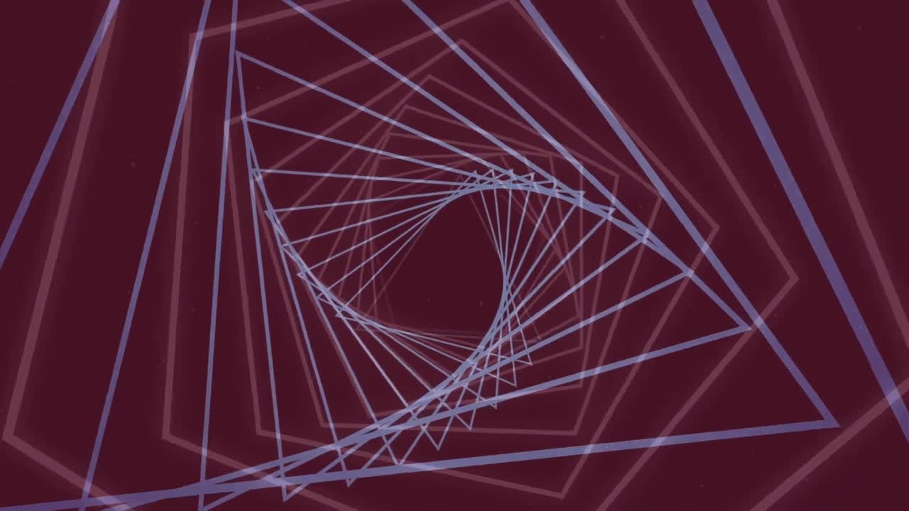 Animation of moving shapes on black background
