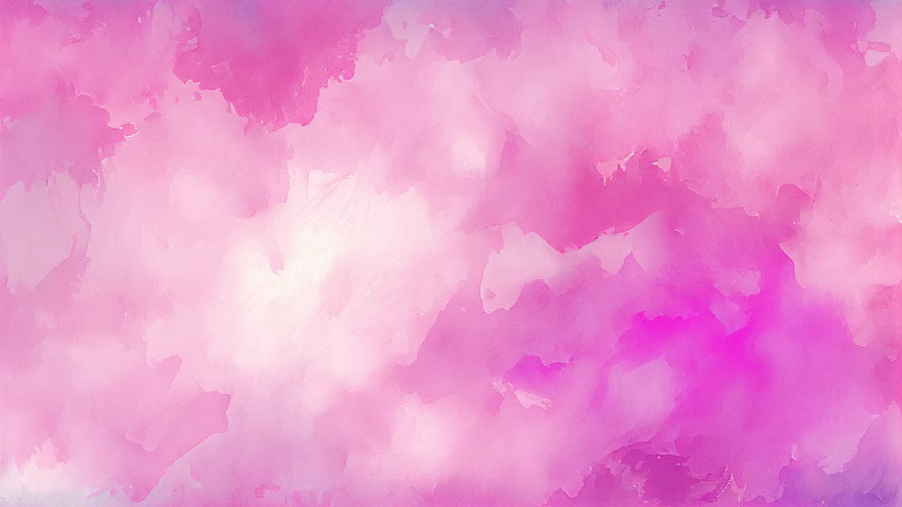 Pembe elle çizilmiş sulu boya animasyonu