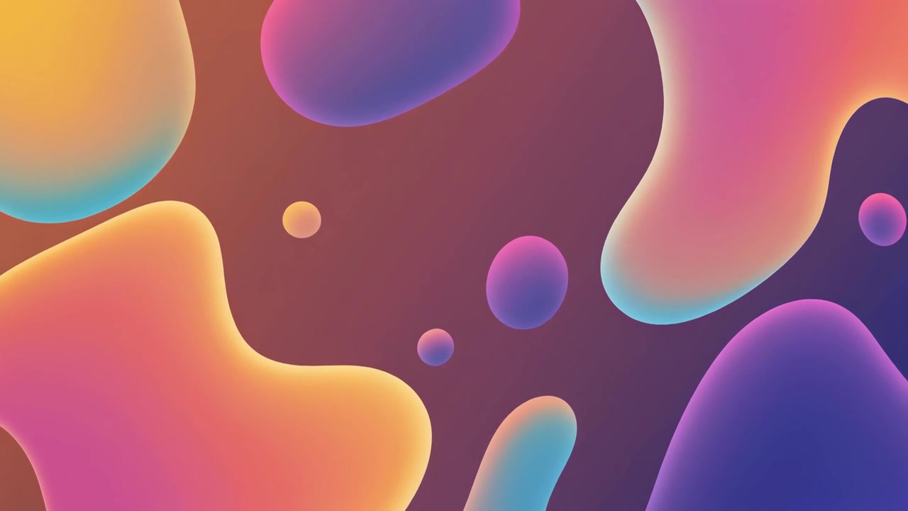 Abstract Motion Background with Floating Colorful Liquid Shapes