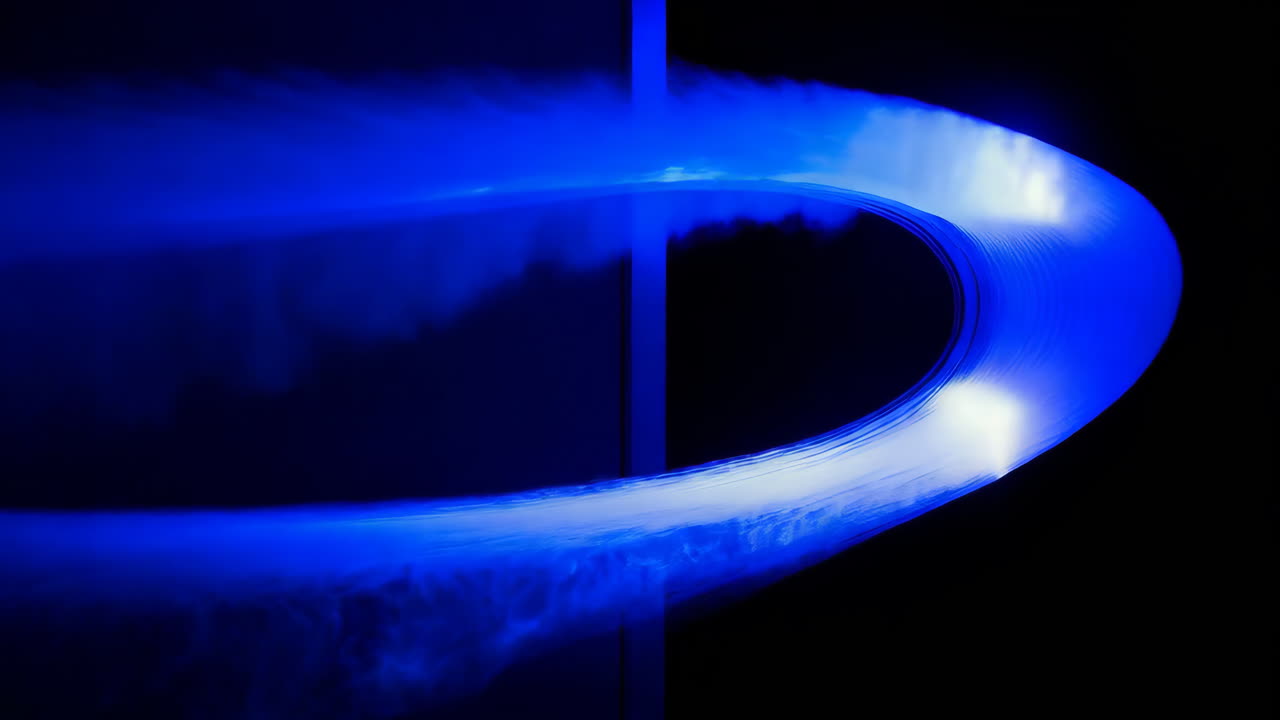 Blue Light and Smoke Abstract Art