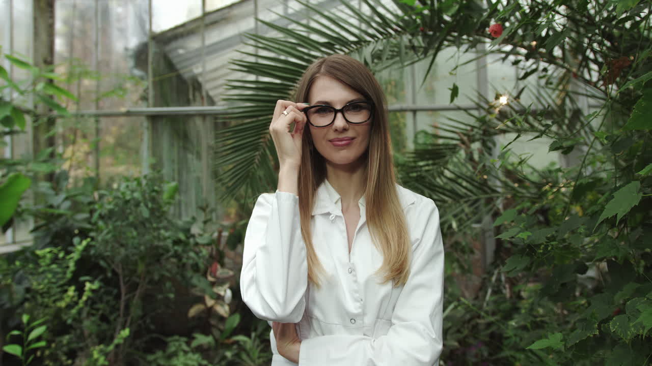 Woman Scientist in Greenhouse