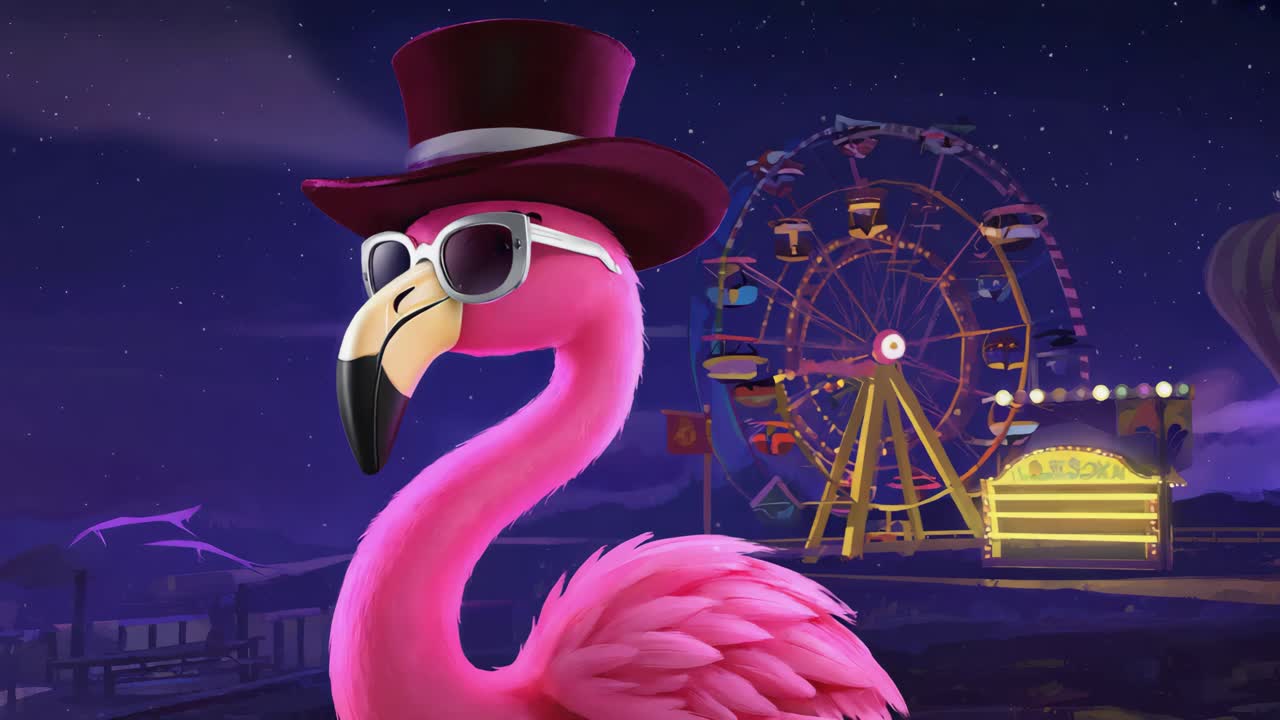 Flamingo at the Carnival