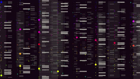 random matrix numbers pattern on dark space
