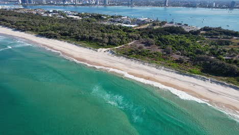 scenic nature over southport spit in main beach on the gold coast, qld australia