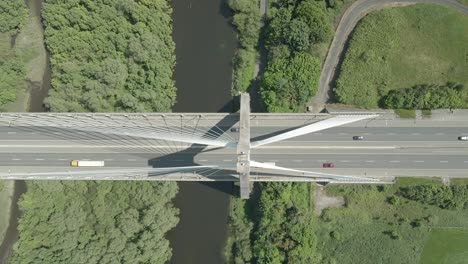 asymmetrical cable stayed mary mcaleese boyne valley bridge aerial