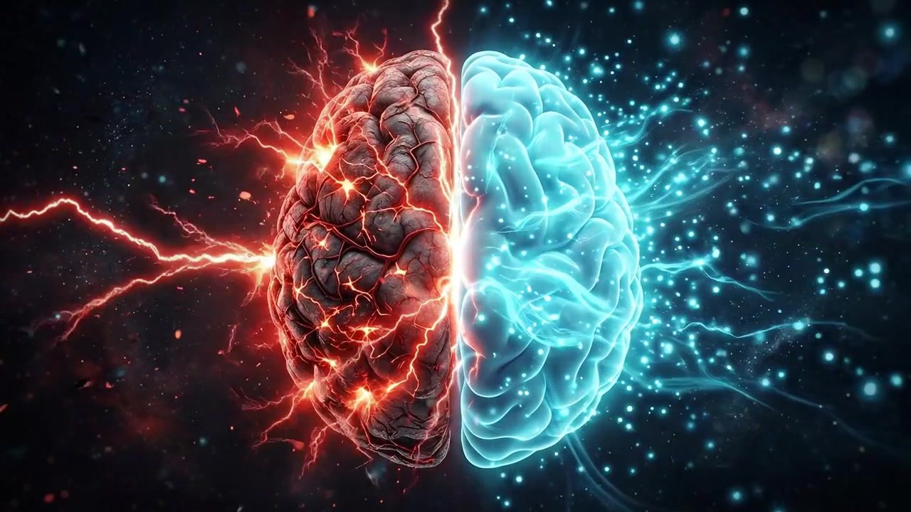 Concetto di visualizzazione medica digitale di cuore e cervello umani