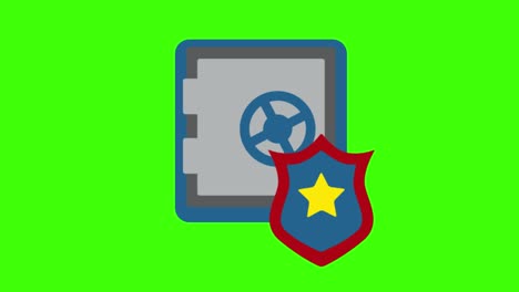 green screen , safety offense icon , protection