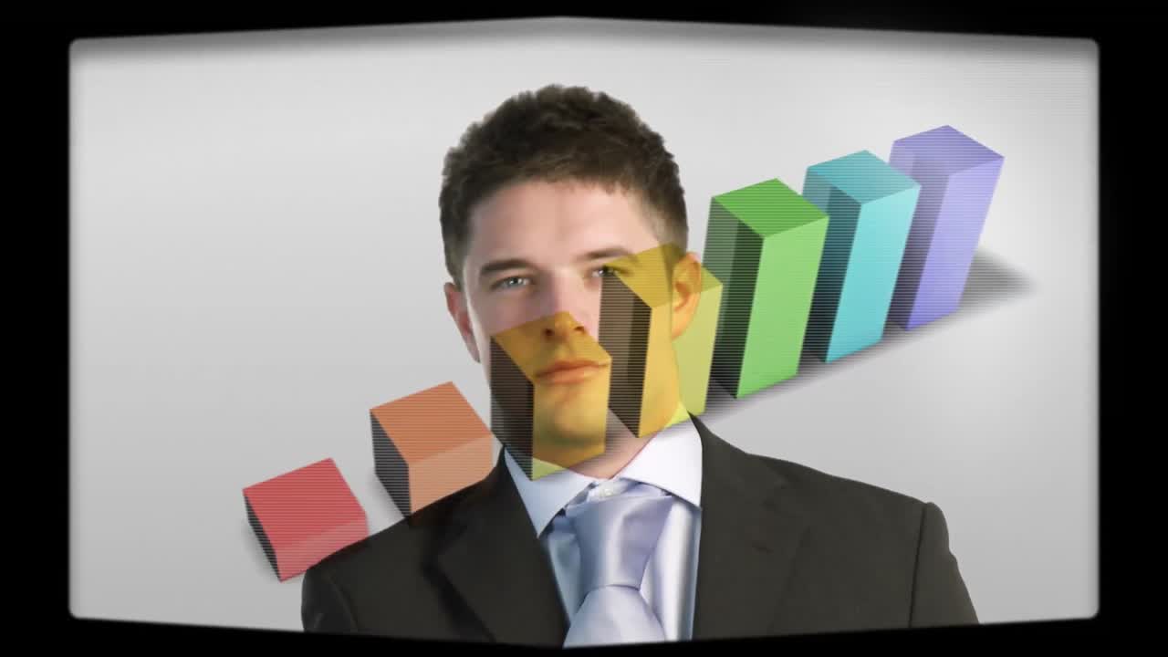 мужчина включает телевизор.