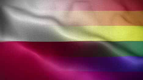 lgbti polonia bandera de bucle de fondo 4k