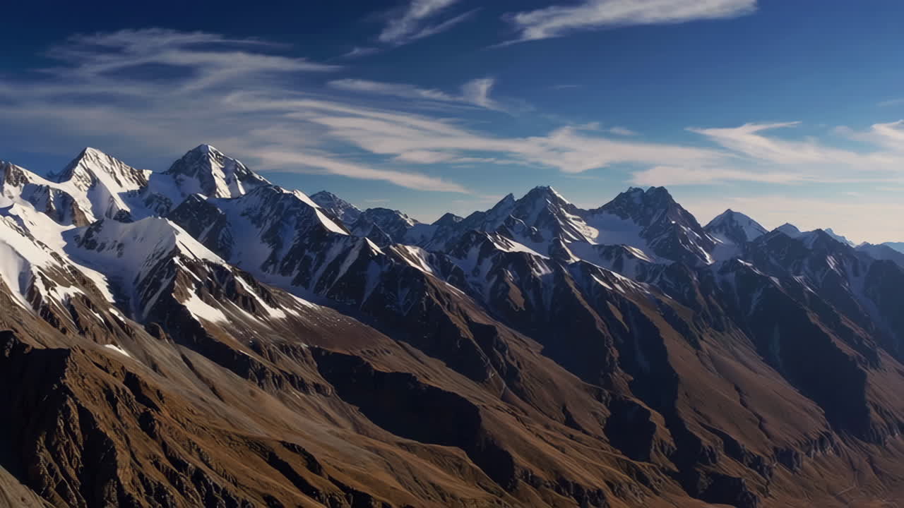 cordillera cubierta de nieve
