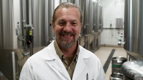 worker tasting beer