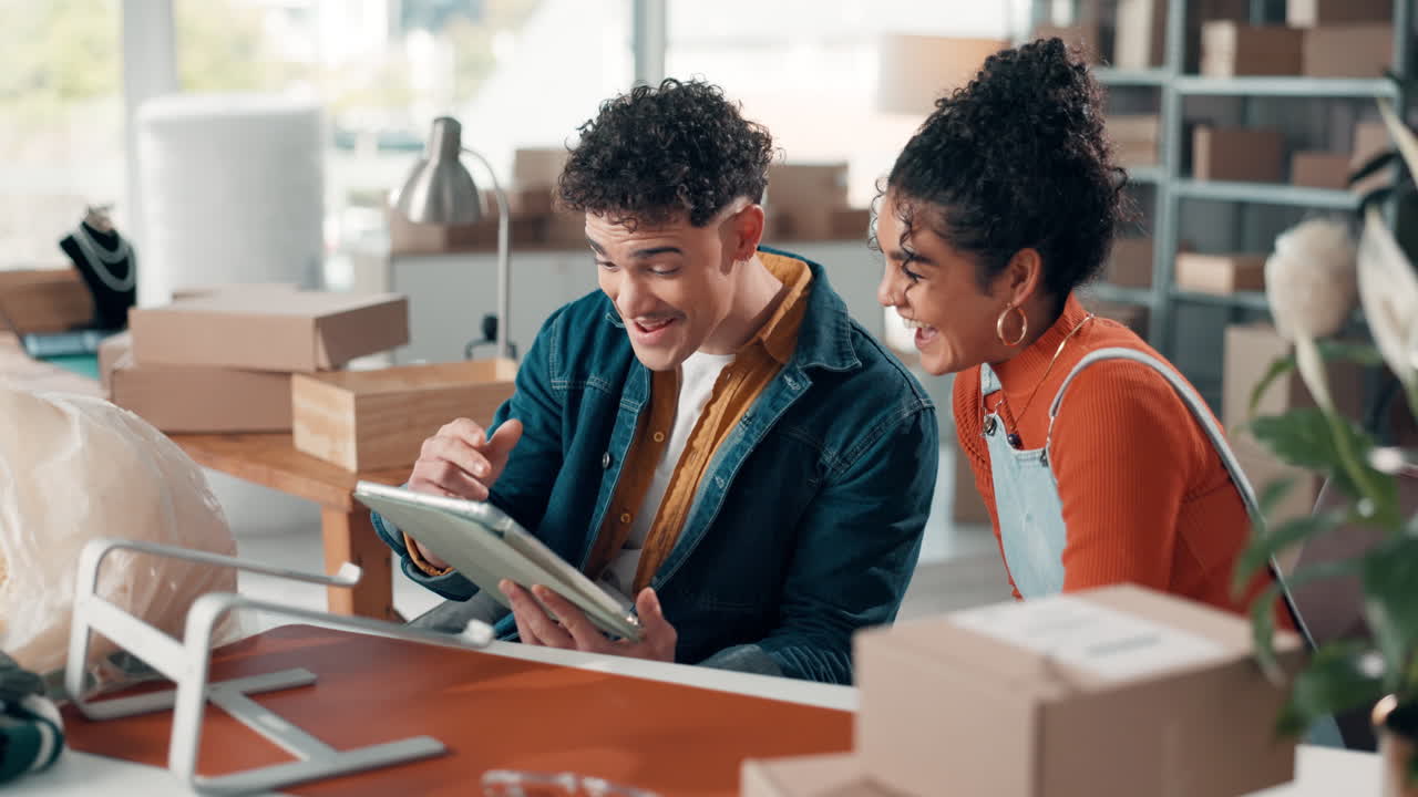 Successful Ecommerce Startup Team High-Fiving