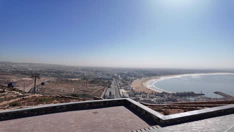 agadir city morocco hilltop view top landscape atlantic ocean bay aerial travel holiday destination