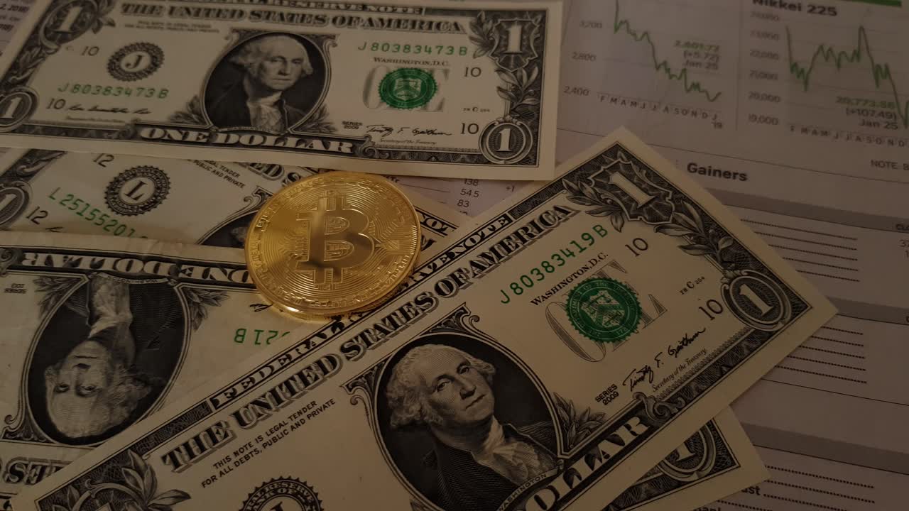 Gold Bitcoin on US Dollar on Finance Paper