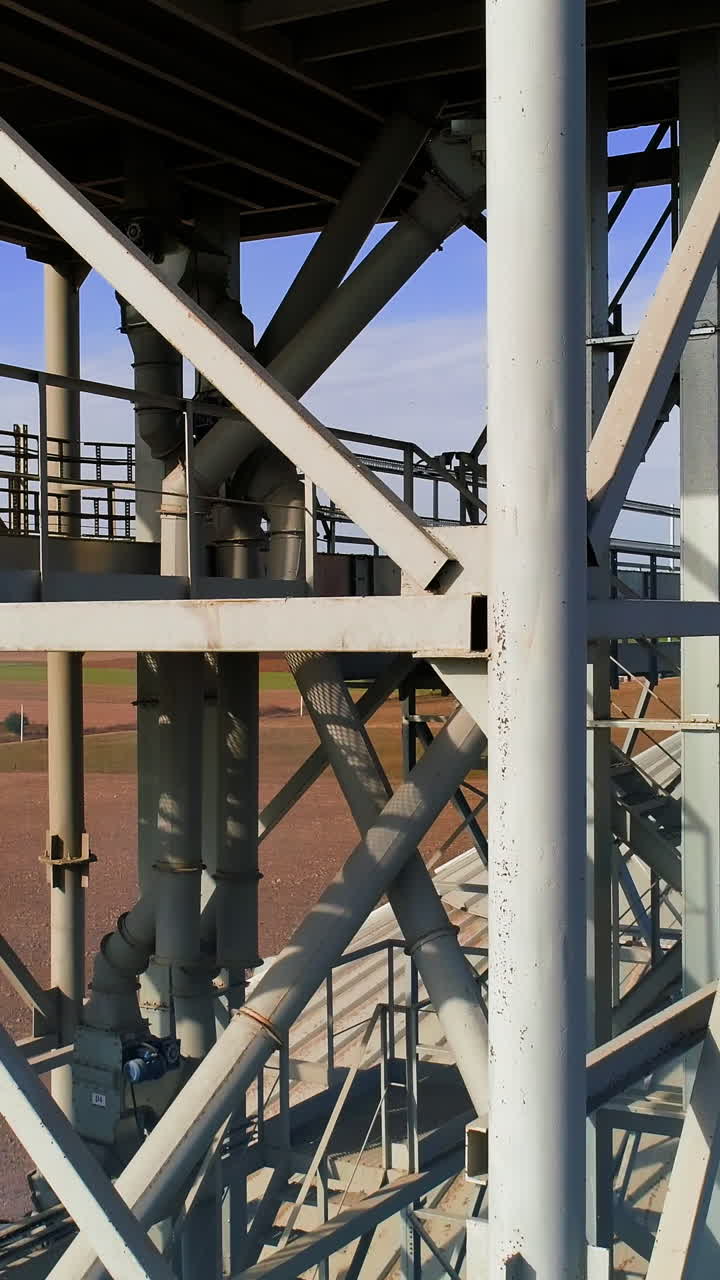Grain elevator. The modern agricultural enterprise. Grain processing. Storage of grain Vertical video