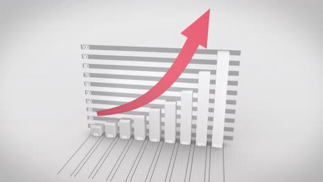 animation of statistical data processing against grey background