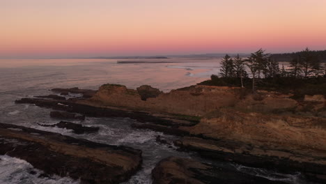 oregon coast sunset aerial 4k