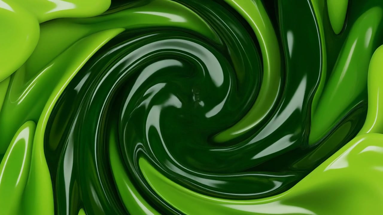 Abstraktní vířivá zelená tekutá textura