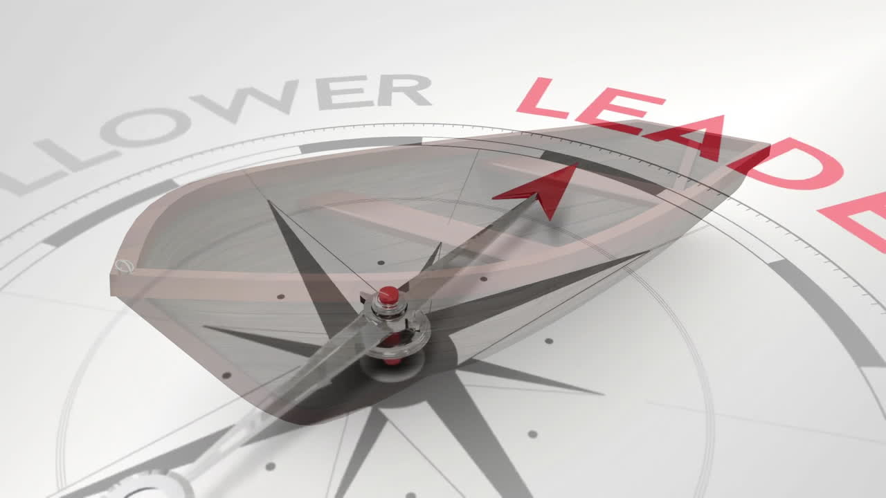 animación de la brújula moviéndose sobre el barco