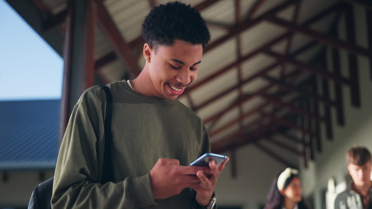 Young man using phone