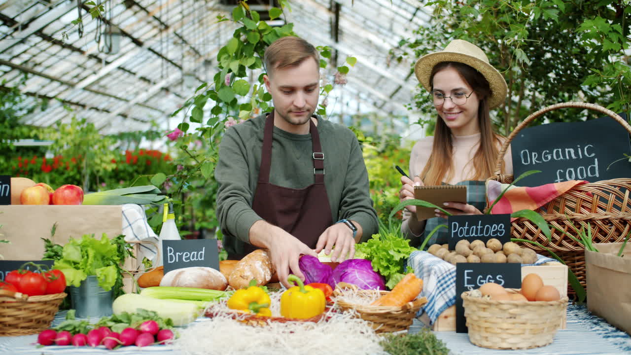 Farmers Market in a Greenhouse