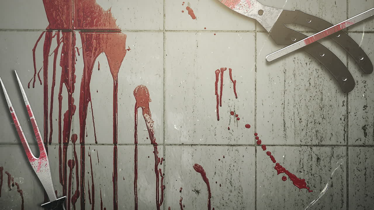 fondo de terror místico con sangre oscura e instrumentos médicos fondo abstracto