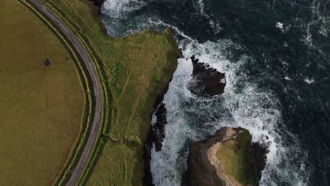 kilkee cliffs and coastal road, ireland