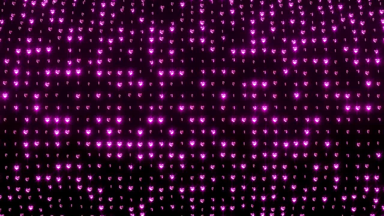 Pink Glowing Heart Pattern