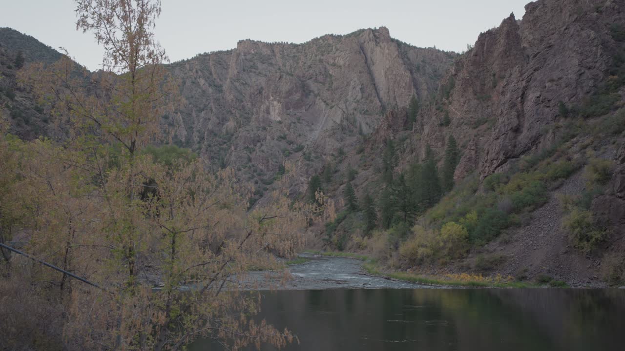 Scenic Mountain Landscape with Lake and River