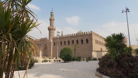 exterior view of sultan al‑nasir muhammad ibn qalawun mosque, cairo in egypt. handheld