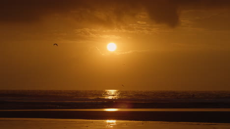 golden sunset over the beach