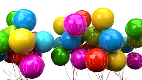 los globos festivos.