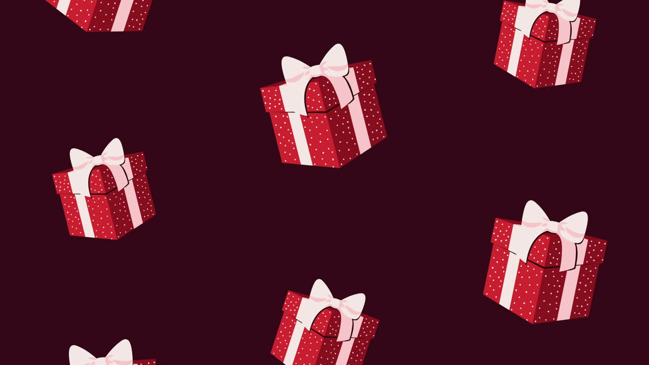 Red Gift Boxes Pattern