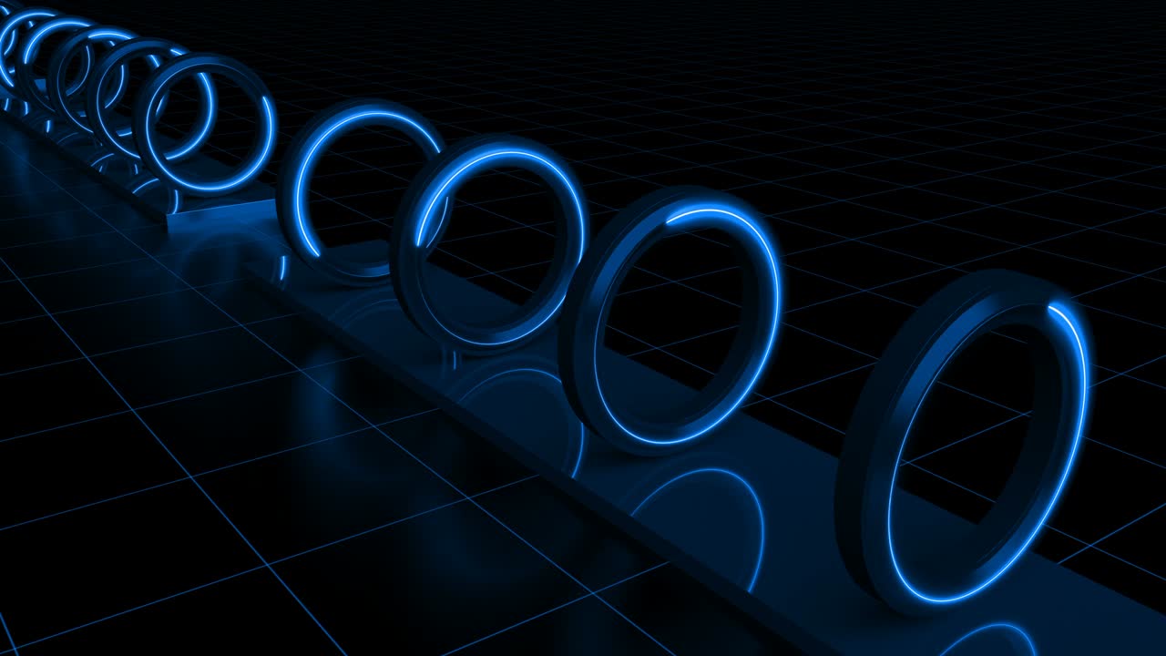 corredor de fondo del club nocturno de bucle abstracto azul