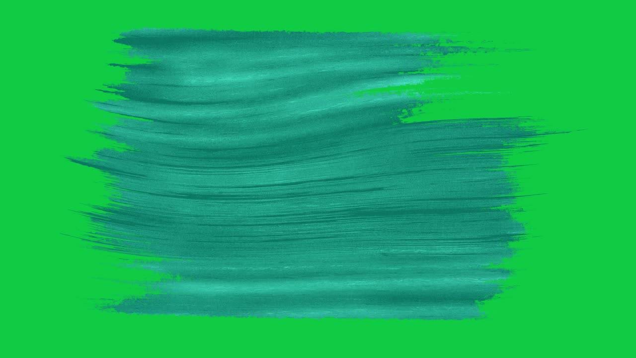3D painted flowing brush strokes artistic stripes design on green screen alpha channel key background motion graphics visual effects animation overlay paint colour cyan teal turquoise