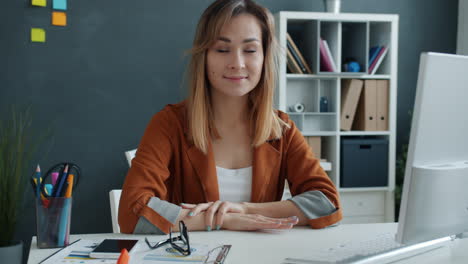 woman in modern office setting