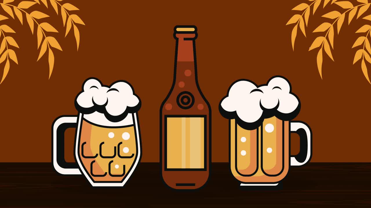 beer jars with barley ears