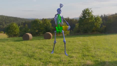 skeleton - picking apps - wind -air