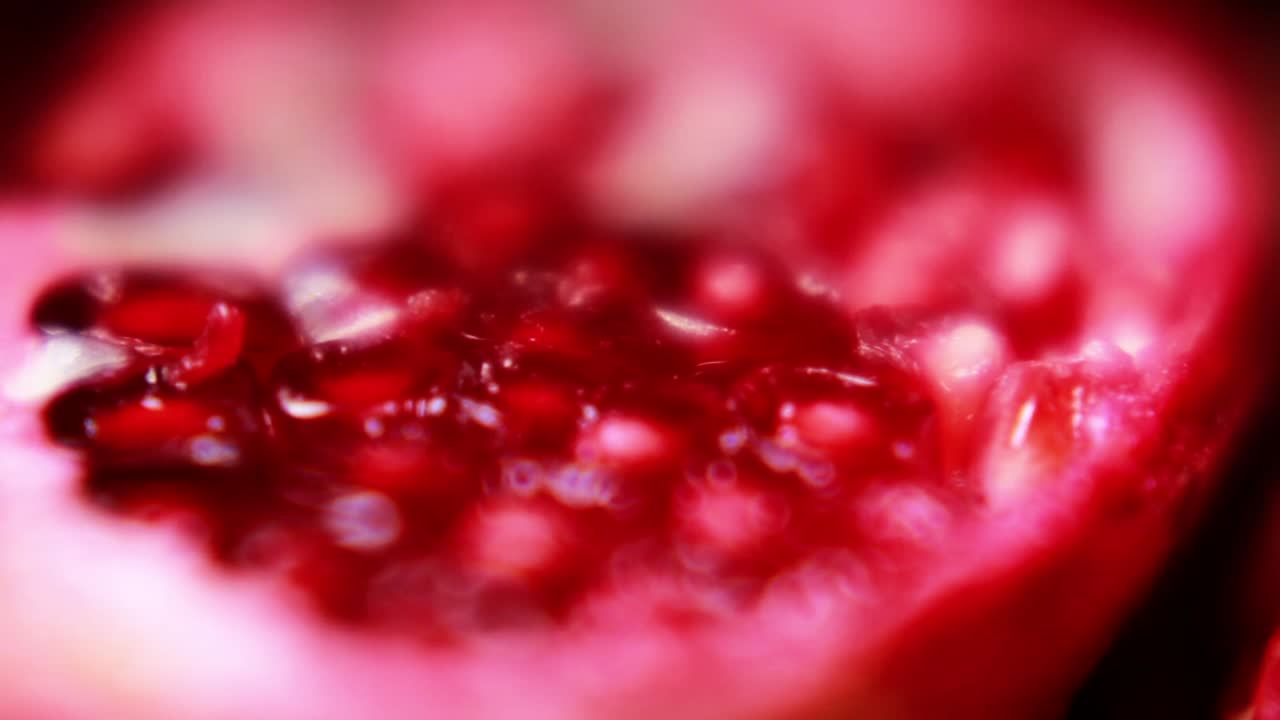 Makronærbillede af granatæblefrø