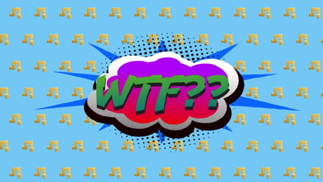 Animación-De-Texto-Wtf-Sobre-Fondo-Retro-Vibrante