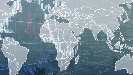 Animation-of-map-and-multiple-graphs-with-trading-board-over-modern-city