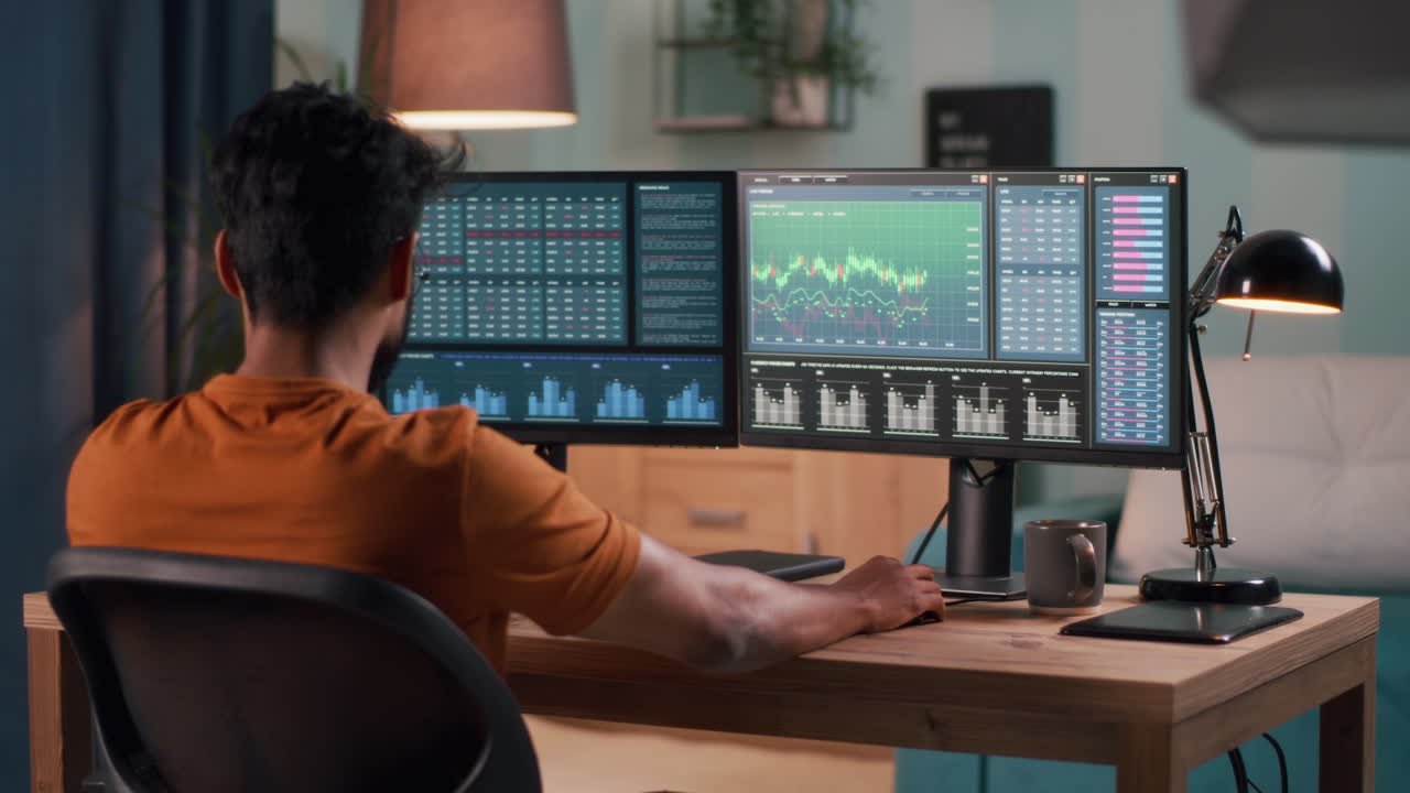 Trader working from home