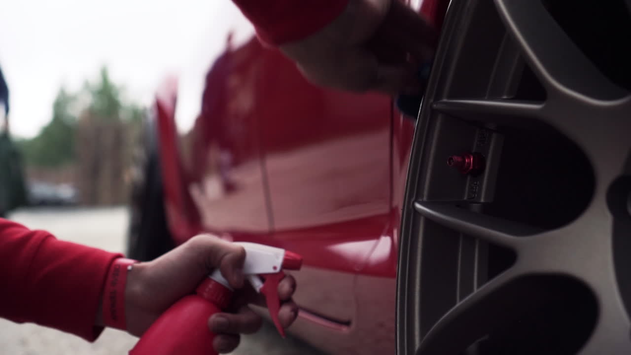 Car Detailing - Red Sedan